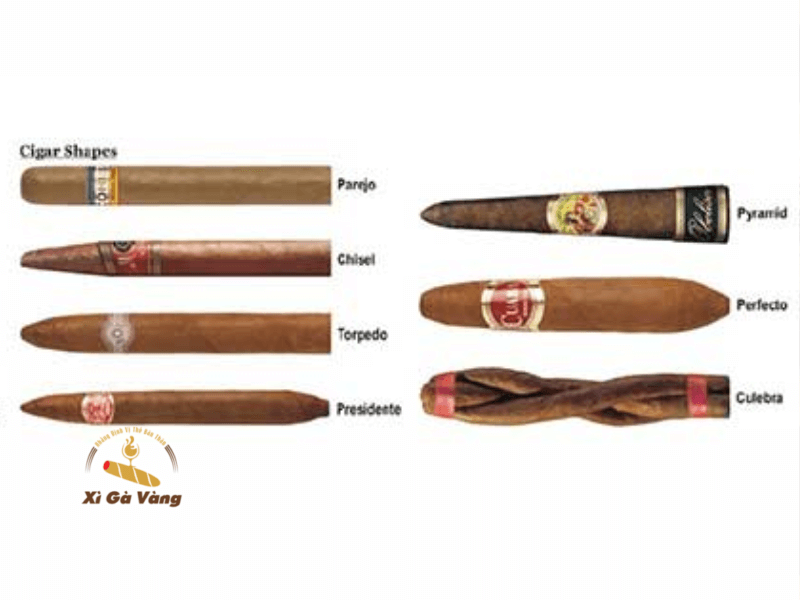 Hình dáng đa dạng của xì gà